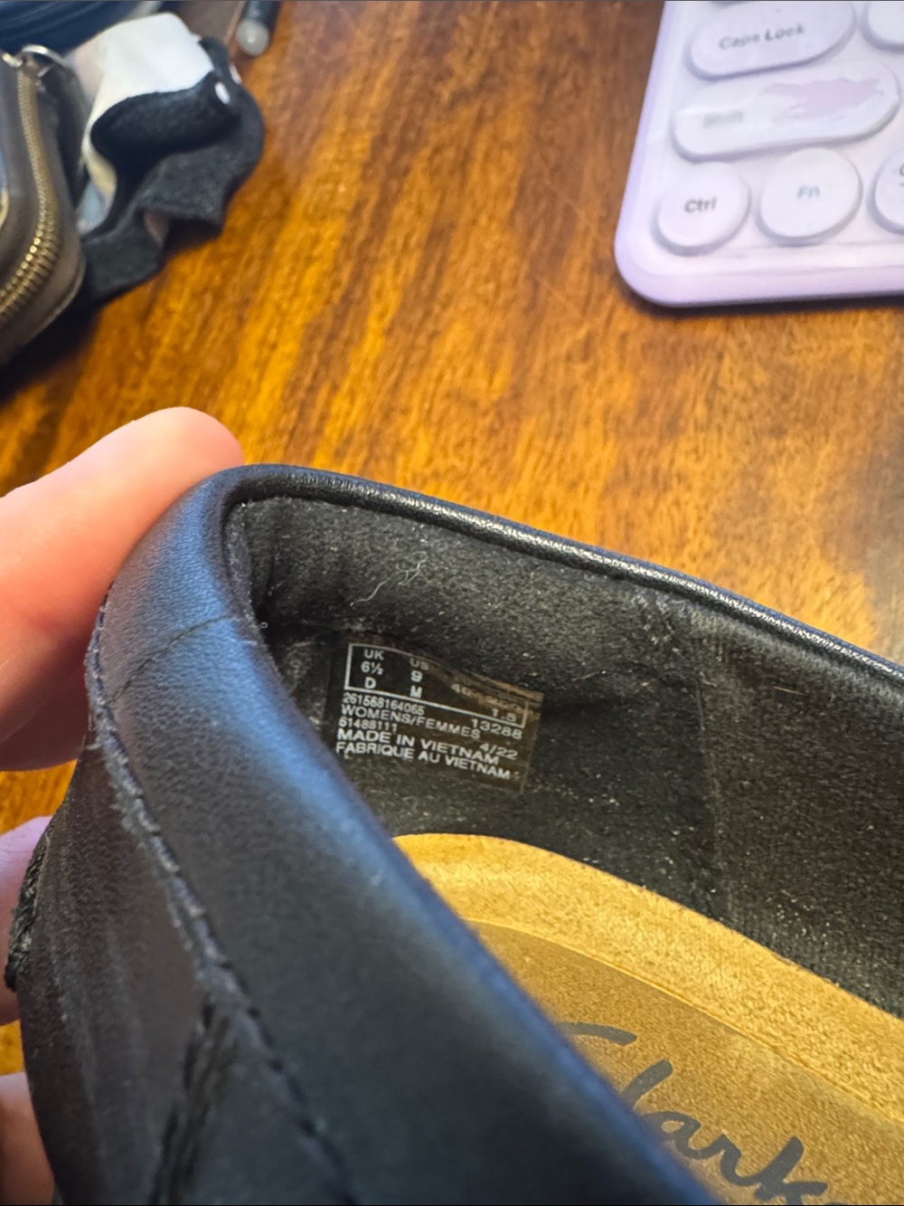Clarks Women’s Black Leather Penny Loafers - Picture 4 of 4